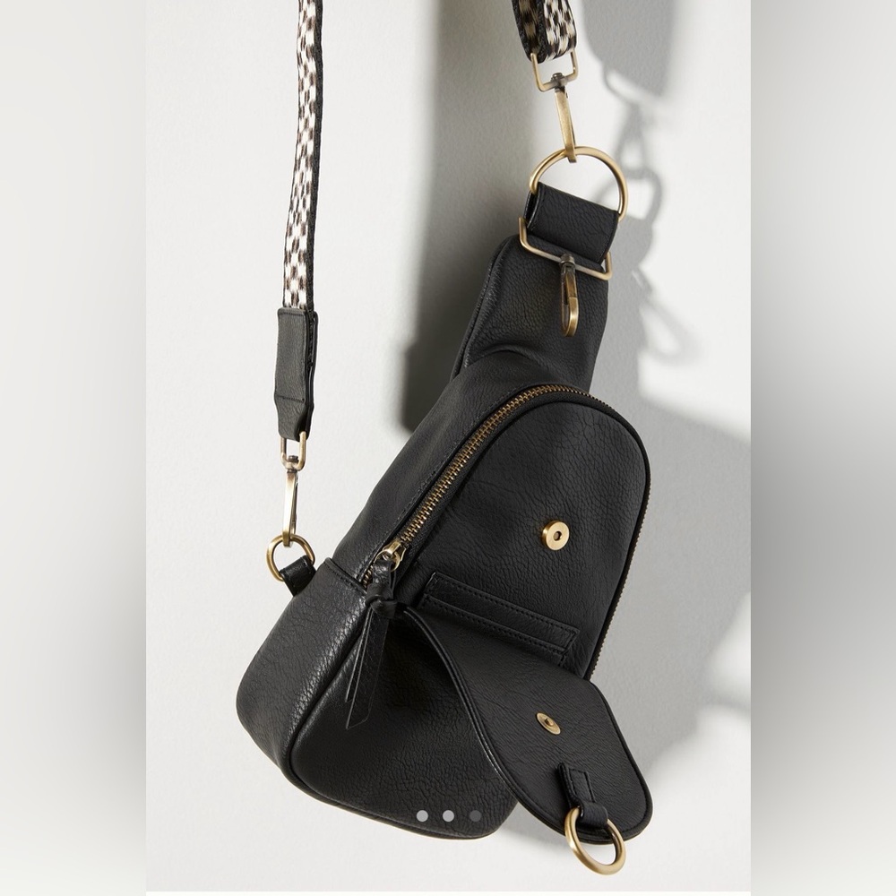 Anthropologie Liberty Swing Bag in Black Vegan Leather - Picture 2 of 8